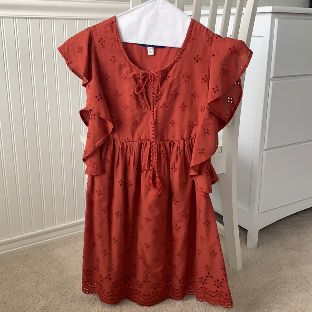 Francesca’s (Size XXS) Ruffle Broderie Dress